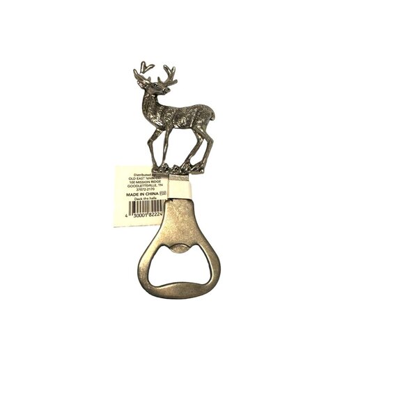 Silver Tone Metal Buck Deer Hunting Hunter Beer Bottle Opener - Picture 4 of 8